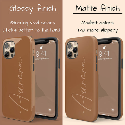 Custom Signature Name Earth Tones iPhone Case - Light